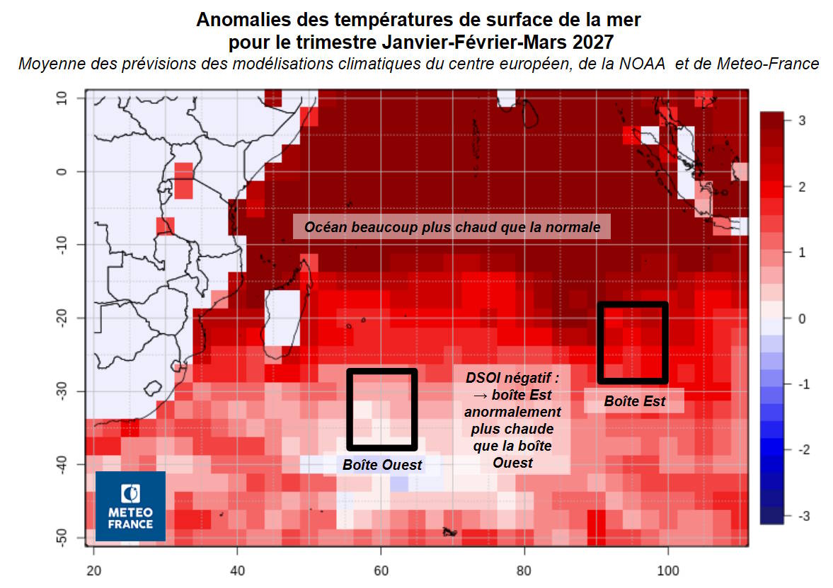 Anomalies de la température de surface de la mer