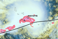 Tempête Tropicale DIKELEDI le 12 janvier 2025 à proximité de Mayotte