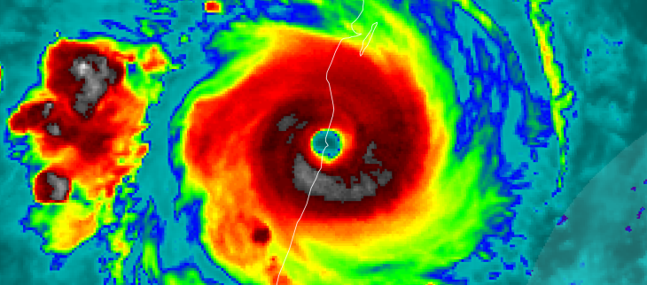 Cyclone tropical intense Gezani sur Tamatave le 10/02/2026 à 16h30 UTC