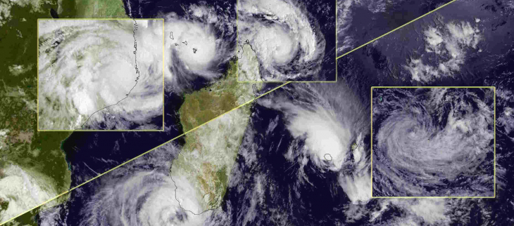 6 phénomènes cycloniques ont impacté les terres habitées.