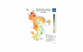 Bulletin climatique mensuel de Mayotte - août 2024