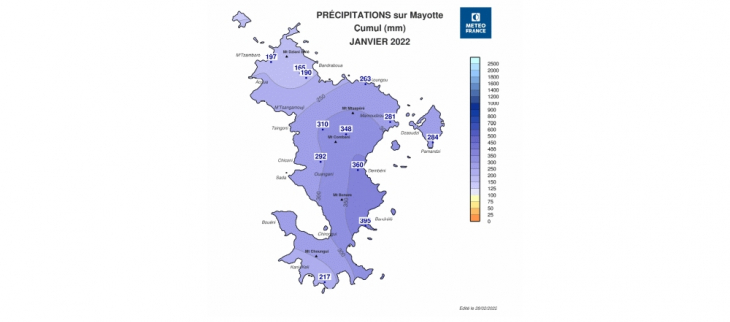 Bulletin climatique mensuel de Mayotte - Janvier 2022