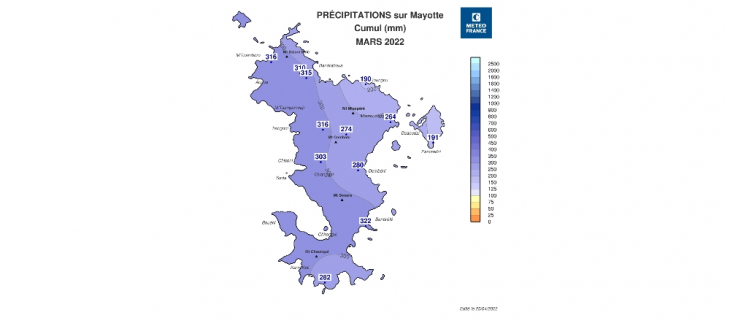 Bulletin climatique mensuel de Mayotte - Mars 2022