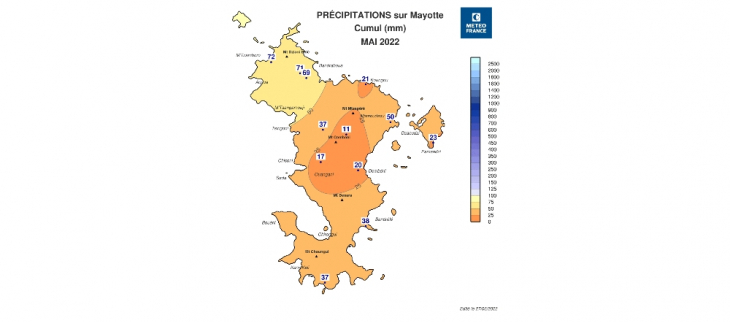 Bulletin climatique mensuel de Mayotte - Mai 2022